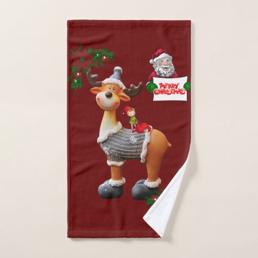 Serviettes de bain de Noël, Rinder (Serviette à main)