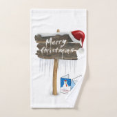 Serviettes de bain de Noël, Snowman (Serviette à main)