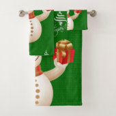 Serviettes de bain de Noël, Snowman (En situation)