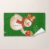 Serviettes de bain de Noël, Snowman (Serviette à main)