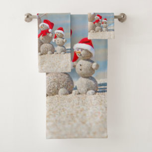 Serviettes de bain de Noël, Snowman