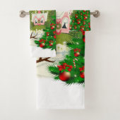 Serviettes de bain de Noël, Snowman (En situation)