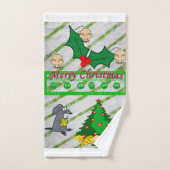 Serviettes de bain de Noël, souris (Serviette à main)