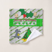 Serviettes de bain de Noël, souris (Gant de toilette)