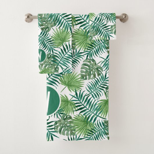 Serviettes de bain de palmiers tropicaux personnal (En situation)