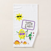 Serviettes de bain de Pâques set Dinosaur (Serviette à main)