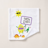Serviettes de bain de Pâques set Dinosaur (Gant de toilette)