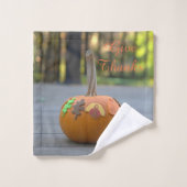 Serviettes de bain de Thanksgiving pour citrouille (Gant de toilette)