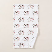 Serviettes de bain de vaches joyeuses - Votre coul (Serviette à main)