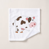 Serviettes de bain de vaches joyeuses - Votre coul (Gant de toilette)
