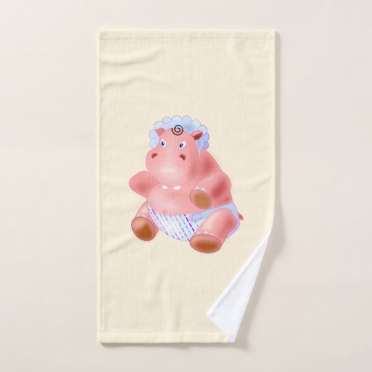 Serviettes de bain d'hippopotame drôles (Serviette à main)