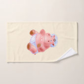 Serviettes de bain d'hippopotame drôles (Serviette à main)