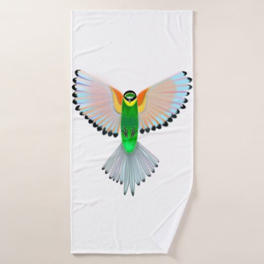 Serviettes de bain d'oiseaux colorées (Serviette de bain)