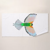 Serviettes de bain d'oiseaux colorées (Serviette de bain)