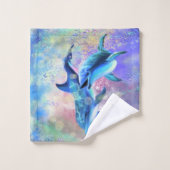 Serviettes de bain Dolphin Couple (Gant de toilette)