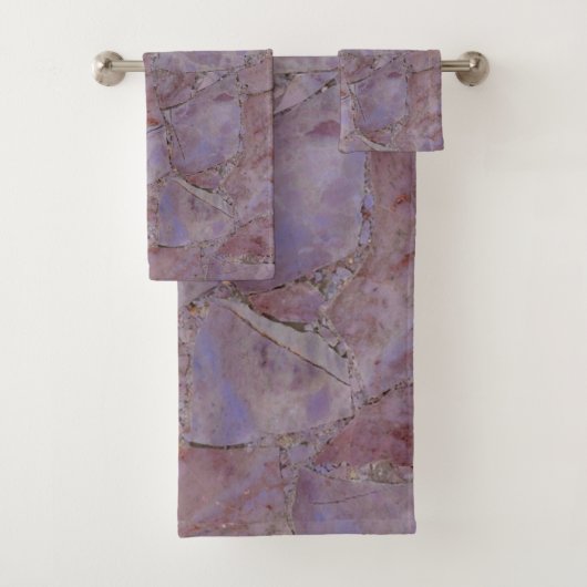 Serviettes De Bain Élégantes En Cristal Jade Viole (En situation)