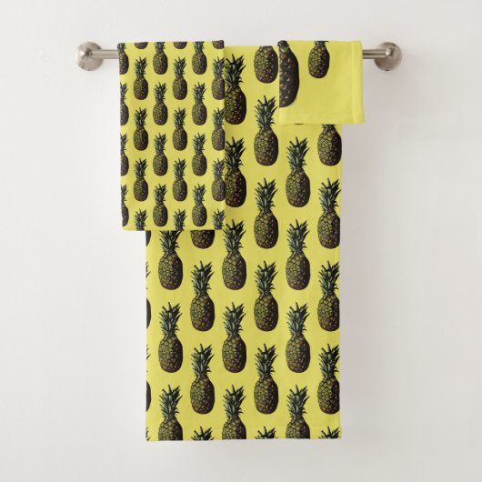 Serviettes De Bain En Ananas, Lavettes (En situation)