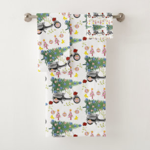 Serviettes De Bain En Arbre De Noël,