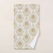 Serviettes de bain en crème douce damassé victorie (Serviette à main)