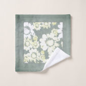 Serviettes de bain en dentelle grise et blanche (Gant de toilette)