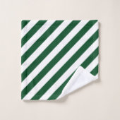 Serviettes De Bain En Diagonale Vert (Gant de toilette)