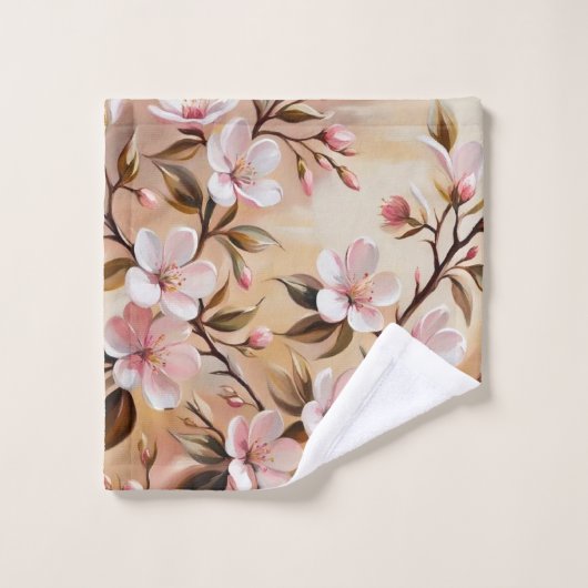 Serviettes de bain en fleurs (Gant de toilette)