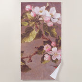 Serviettes de bain en fleurs cerises (Devant)