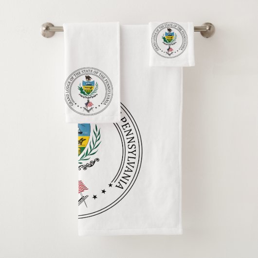 Serviettes de bain en Franc-maçonnerie Loge de l'é (En situation)
