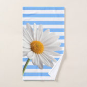 Serviettes de bain en marbre blanc et bleu (Serviette à main)