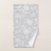 Serviettes de bain en monoton, Design de flocon de (Serviette à main)