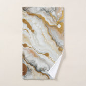 Serviettes de bain en or blanc Waves (Serviette à main)