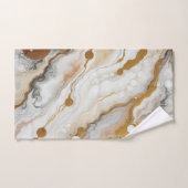 Serviettes de bain en or blanc Waves (Serviette à main)