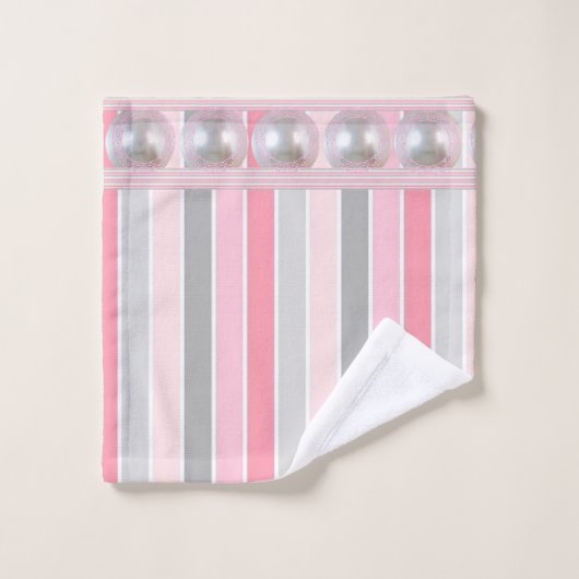 Serviettes de bain en perles roses (Gant de toilette)