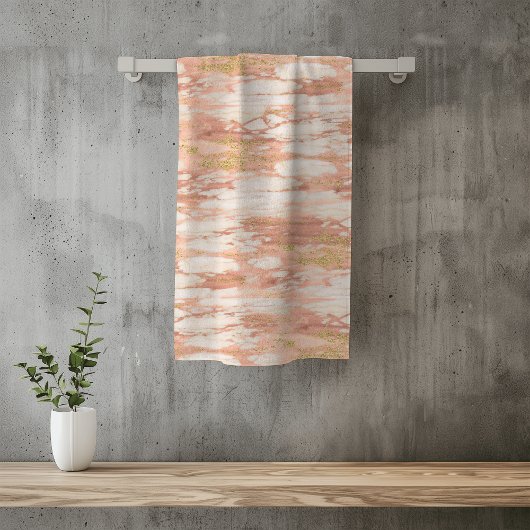 Serviettes de bain en pierre rose marbre rose