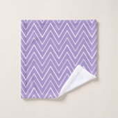 Serviettes de bain en rayures Lavender Chevron (Gant de toilette)