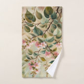 Serviettes de bain en rose vert (Serviette à main)