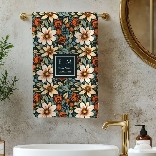 Serviettes de bain en terre cuite de sauge à flora