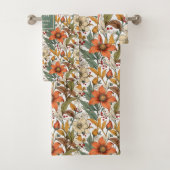 Serviettes de bain en terre cuite olive Rustic Aut (En situation)