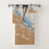 Serviettes de bain en texte personnalisé - Votre d (En situation)