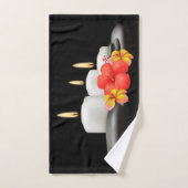 Serviettes de bain Fleurs tropicales & Bougies Déc (Serviette à main)