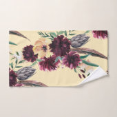 Serviettes de bain florales contemporaines Bourgog (Serviette à main)