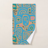 Serviettes de bain géométriques Afrocentriques Glo (Serviette à main)