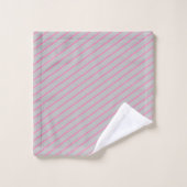 Serviettes De Bain Gris Argent Et Rose (Gant de toilette)