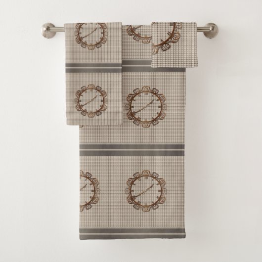 Serviettes de bain Horloge (En situation)