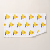 Serviettes de bain Jaune Canard Jaune Happy Dock (Serviette à main)