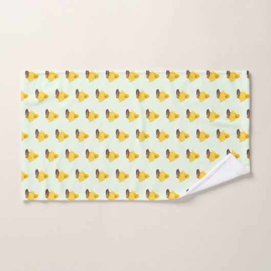 Serviettes De Bain Jaune Cute (Serviette à main)