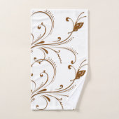 Serviettes De Bain Jeux Brown Floral (Serviette à main)