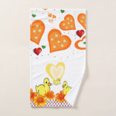 Serviettes de bain Jeux Canards Jaunes Coeurs Oran (Serviette à main)