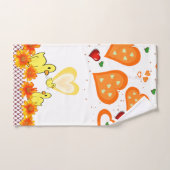 Serviettes de bain Jeux Canards Jaunes Coeurs Oran (Serviette à main)