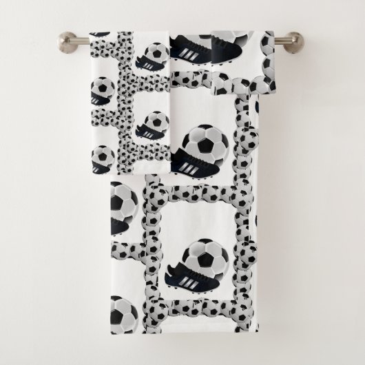 Serviettes de bain Jeux de balles de football (En situation)